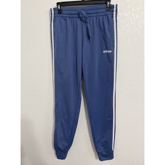 Adidas Women’s Size L Blue With White Trim 3 Stripes Full Zip Tracksuit - Picture 5 of 8